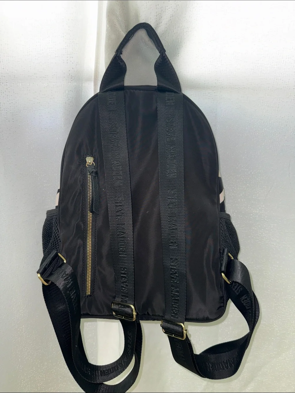 Steve Madden Black Logo Mini Backpack